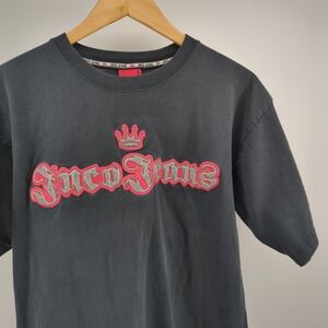 Y2K Vintage JNCO Jeans Logo Spell Out T Shirt Mens Large Black *READ* Skater